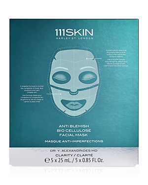 111SKIN Anti Blemish Bio Cellulose Facial Mask Box, 5 Piece