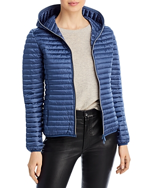 Save The Duck Alexa Short Hooded Puffer Jacket In Space Bue