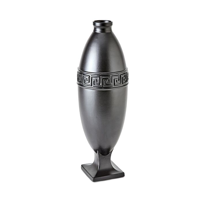Global Views Small Greek Key Vase, Black | Bloomingdale's