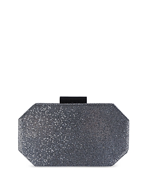 Sondra Roberts Octagon Box Clutch In Pewter Gray/gunmetal