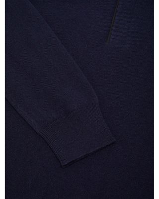 Oasi Cashmere Zip Mock Neck Sweater