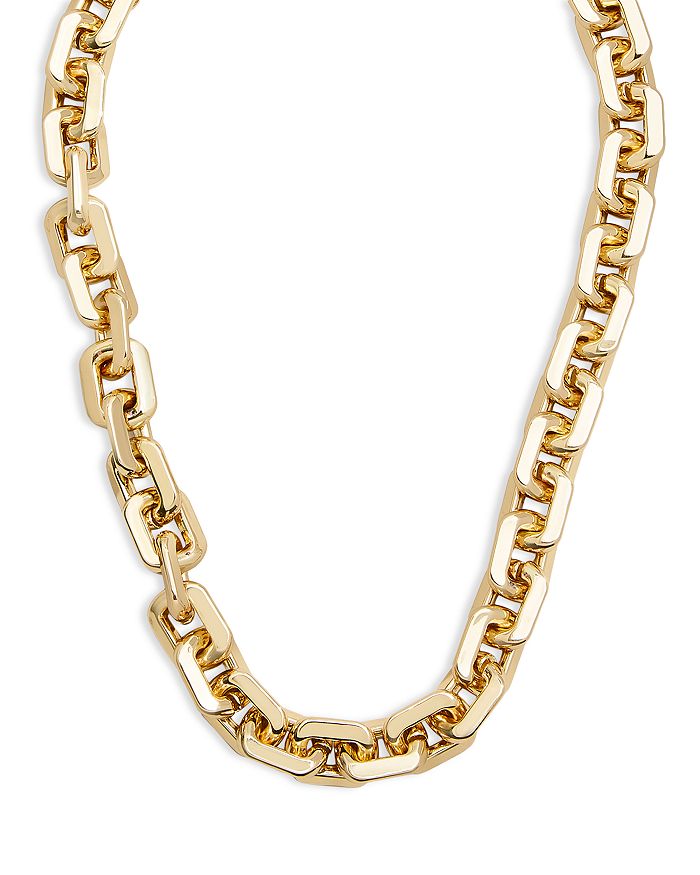 BAUBLEBAR Klara Chunky Link Collar Necklace in Gold Tone, 17