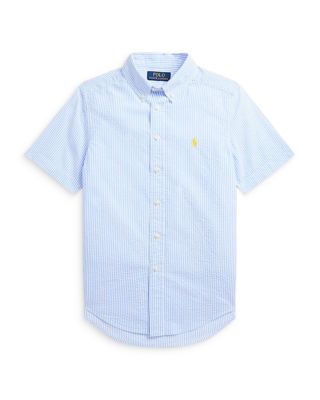 Ralph Lauren - Boys' Striped Seersucker Short Sleeve Shirt - Little Kid, Big Kid