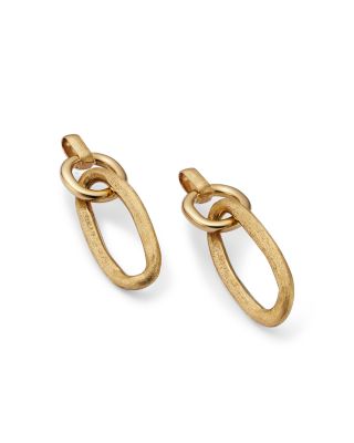 18K Yellow Gold Jaipur Double Link Drop Earrings