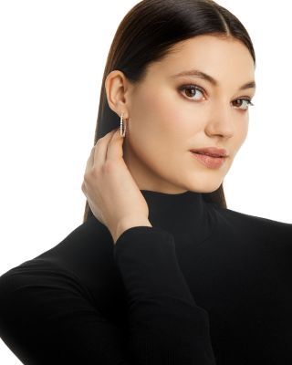 Diamond Inside Out Medium Hoop Earrings in 14K Yellow Gold, 1.50 tcw 