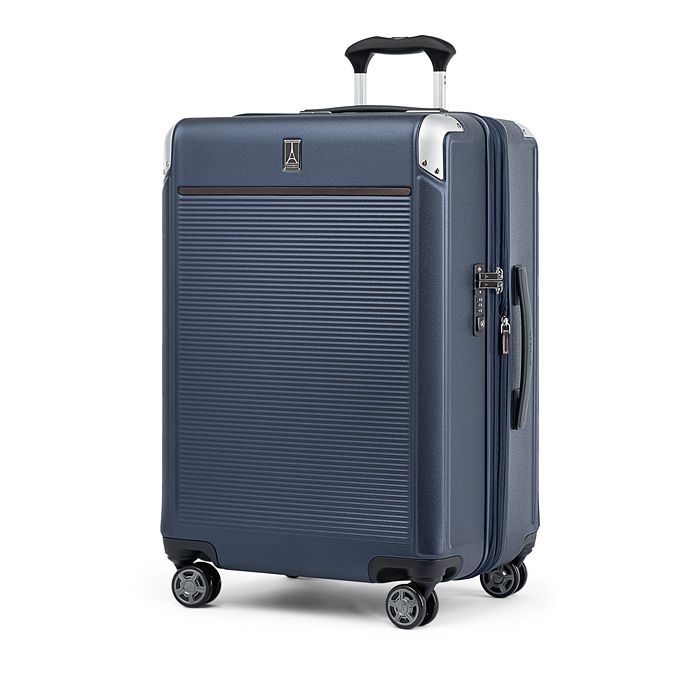 Shop Travelpro Platinum Elite Hardside Medium Expandable Spinner Suitcase In True Navy
