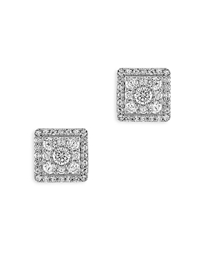 Bloomingdale's Diamond Square Cluster Stud Earrings in 14K White Gold, 0.65 ct.t.w. - 100% Exclusive