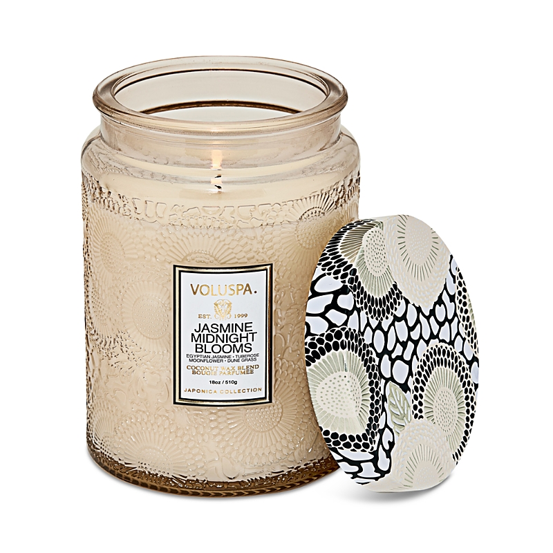 Voluspa Jasmine Midnight Blooms Large Jar Candle, 18 oz.