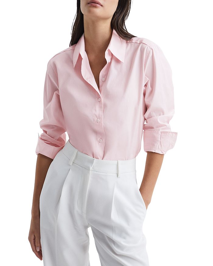 REISS Jenny Cotton Shirt Bloomingdale's
