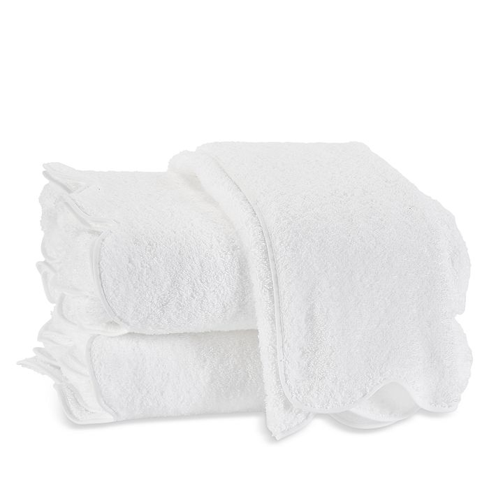 Shop Matouk Cairo Scallop Guest Towel In Rally Red
