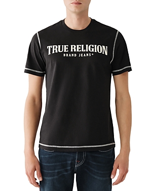 TRUE RELIGION LOGO FLATLOCK TEE