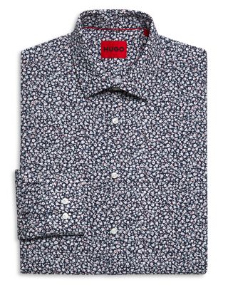 HUGO Kenno Cotton Floral Slim Fit Dress Shirt | Bloomingdale's Men