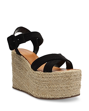 SCHUTZ WOMEN'S BLISSE ANKLE STRAP ESPADRILLE PLATFORM SANDALS