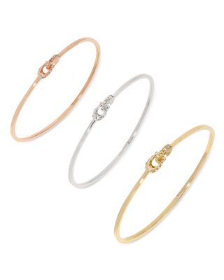 Interlocking Pav&amp;eacute; Logo Bangle Bracelet Set