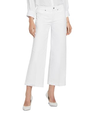 NYDJ - Teresa High Rise Ankle Wide Leg Jeans in Optic White