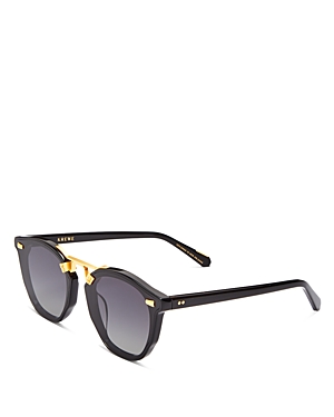 Krewe Polarized Beau Nylon Geometric Sunglasses, 66mm In Black/gray Polarized Gradient