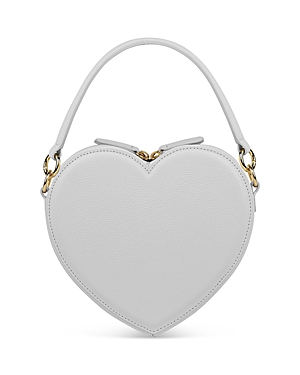 Shop Liselle Kiss Harley Heart Bag In White Pebble/gold