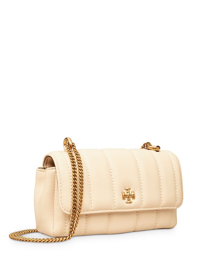 Tory Burch Kira Flap Quilted Mini Shoulder Bag In Brie/gold | ModeSens