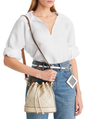 Tory Burch T Monogram Jacquard Bucket Bag | Bloomingdale's