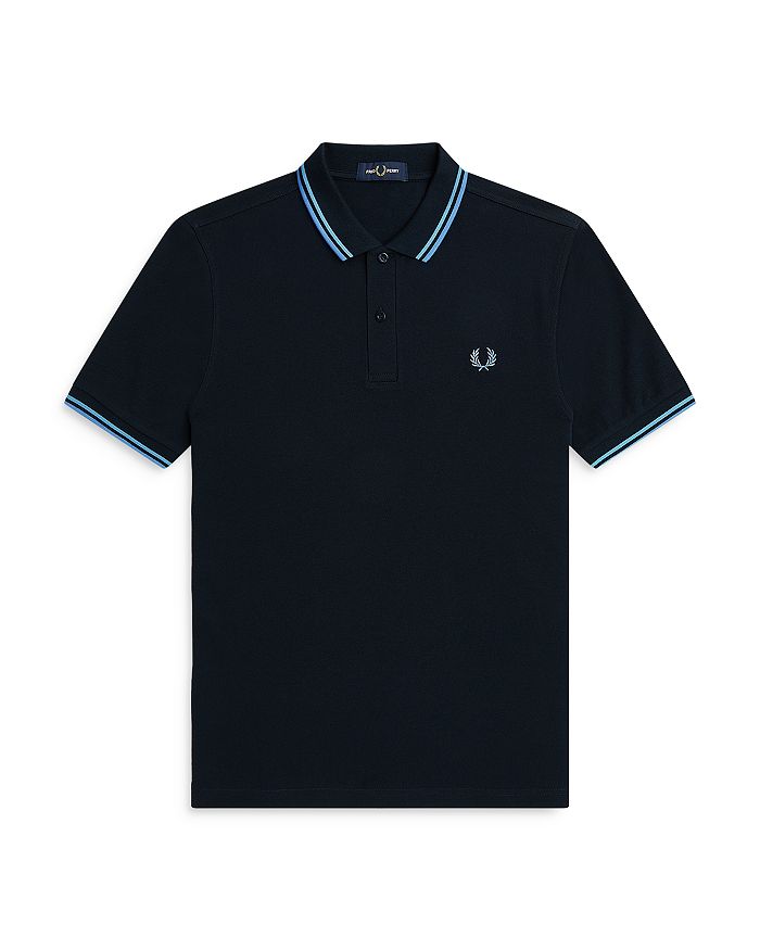 Fred Perry Twin Tipped Slim Fit Polo In Navy/blue