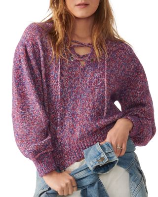 ba&sh - Tibo Marled Lace-Up Sweater