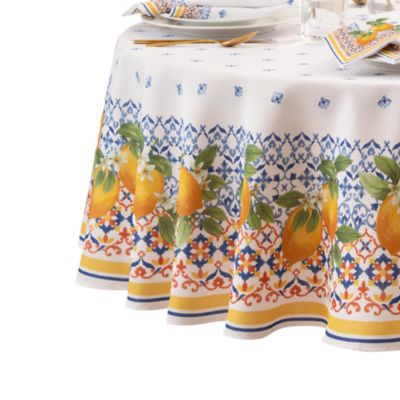 Capri Lemon Tablecloth, 70" x 70"
