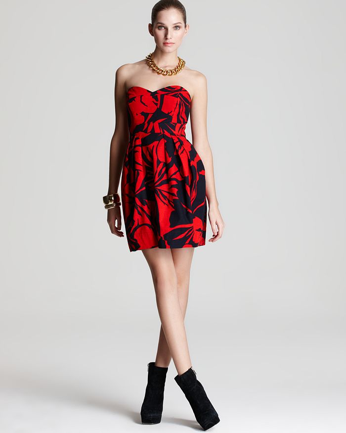 Shoshanna strapless dress clearance