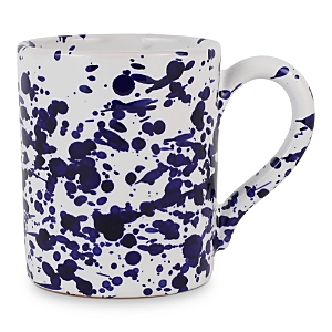 Shop Vietri Amalfitana Splatter Mug In Dark Blue