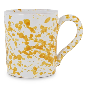 Shop Vietri Amalfitana Splatter Mug In Yellow
