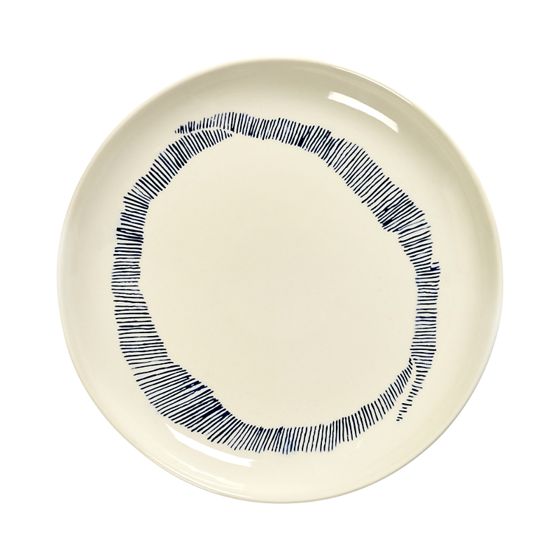 Serax Feast By Ottolenghi Small Plate In White/blue