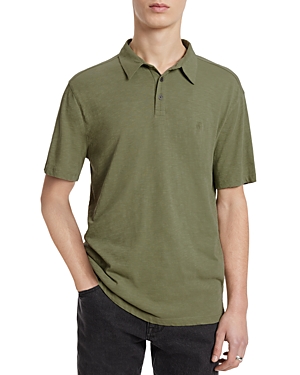 John Varvatos Victor Solid Slub Cotton Polo In Legume