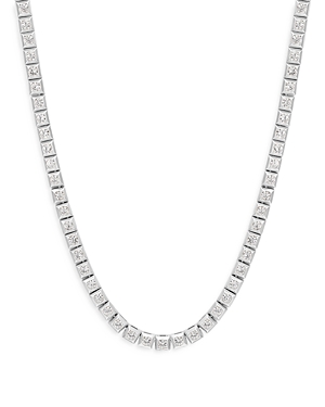 Shop Luv Aj Pyramid Stud Tennis Necklace, 18 In Silver