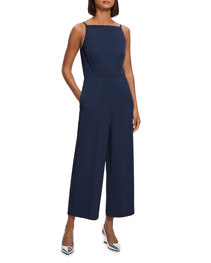 Theory Square Neck Sleeveless Cropped Jumpsuit | Bloomingdale's