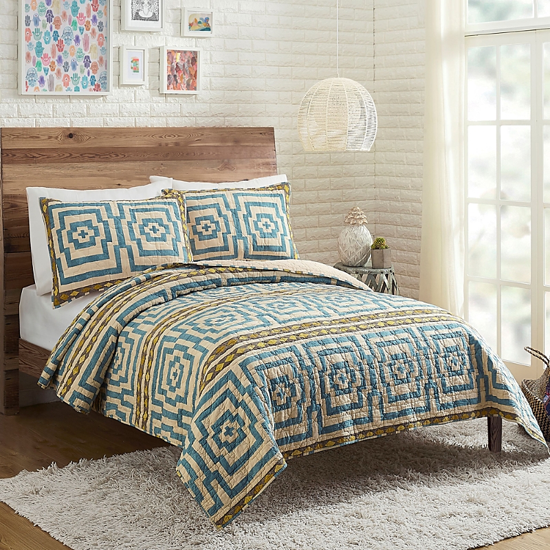 Justina Blakeney Hypnotic Quilt Set, Full/queen In Blue