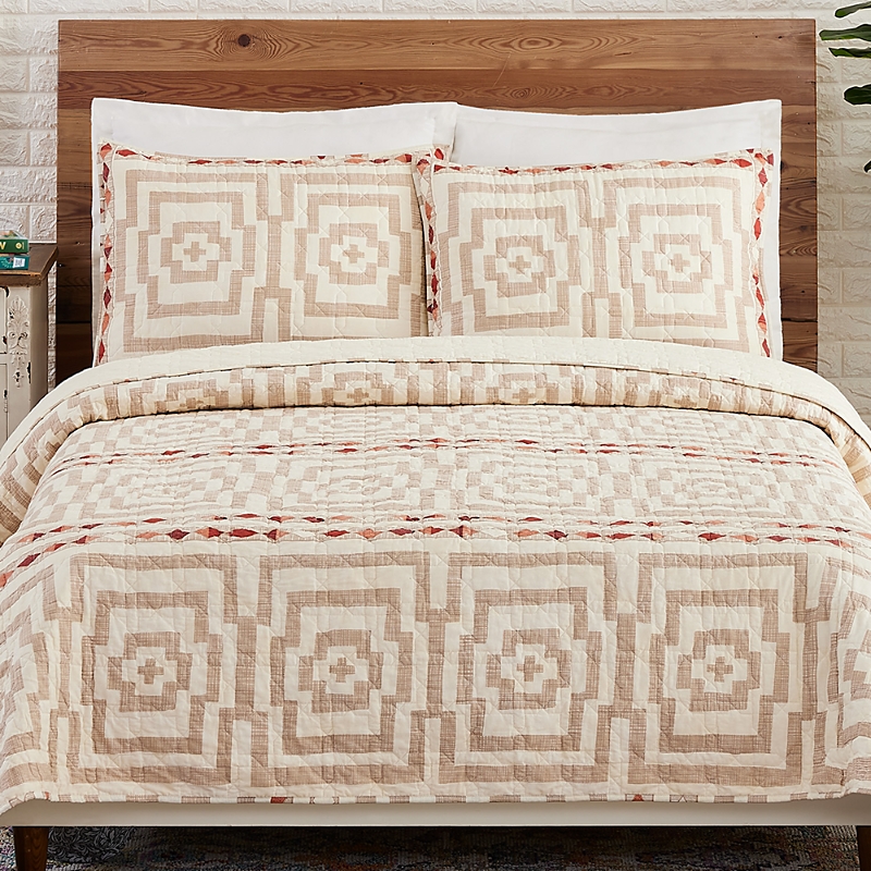 Justina Blakeney Hypnotic Quilt Set, Full/queen In Cream