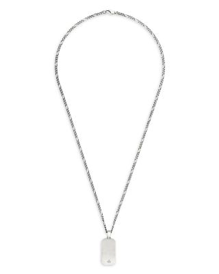 Sterling Silver Signature Dogtag Pendant Necklace, 23.6"