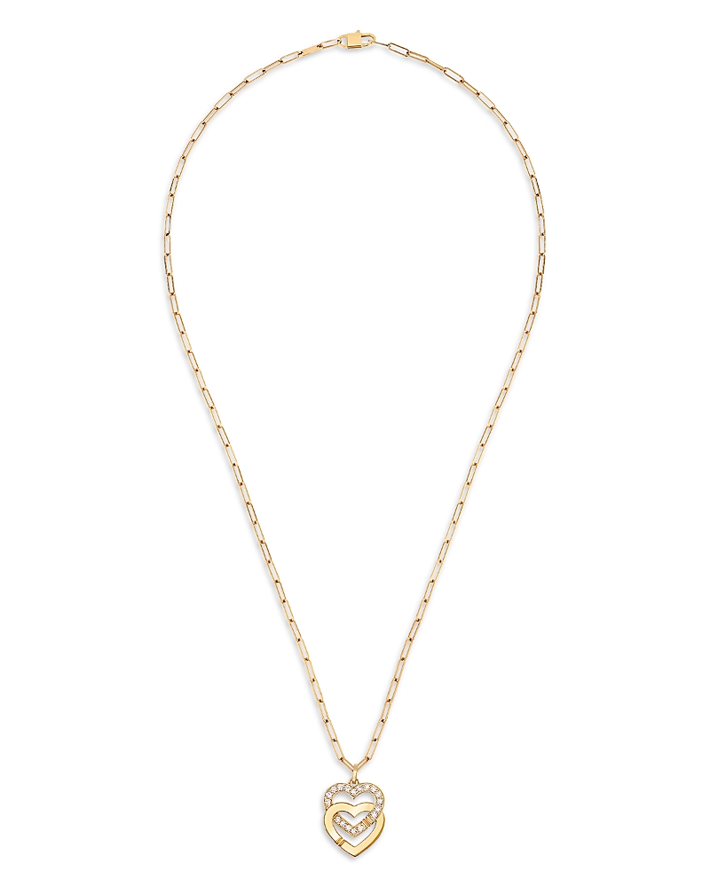 Dinh Van Women's Double Curs 18k Yellow Gold & Diamond Pendant Necklace In Gold