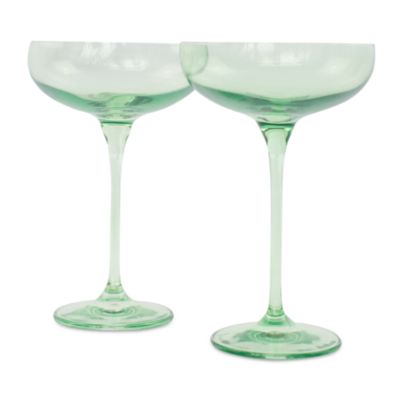 Estelle Colored Glass - Champagne Coupes, Set of 2