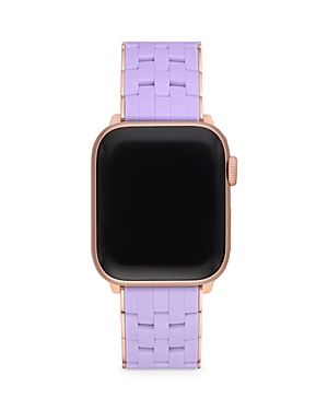 Shop Michele Apple Watch Rose Gold-tone And Silicone Interchangeable Bracelet, 38-49mm In Purple