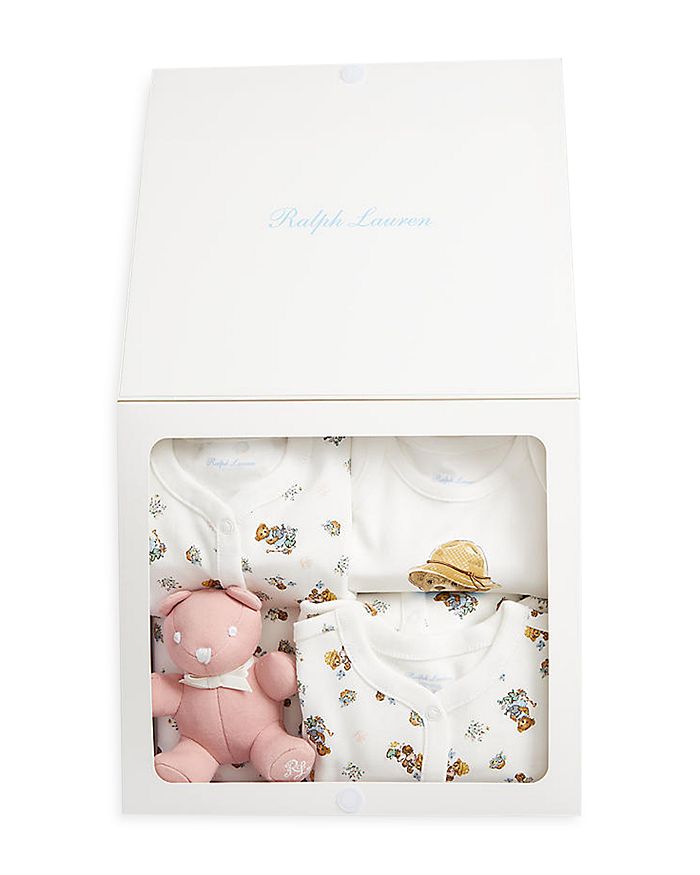 Ralph Lauren Girls' Polo Bear Cotton 5-Piece Gift Set - Baby