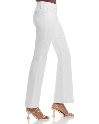 Slim Illusion Dojo High Rise Wide Leg Jeans in Luxe White