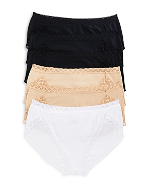 Natori Bliss French Cut 3-pack Brief 152058mp In Black/cafe/white