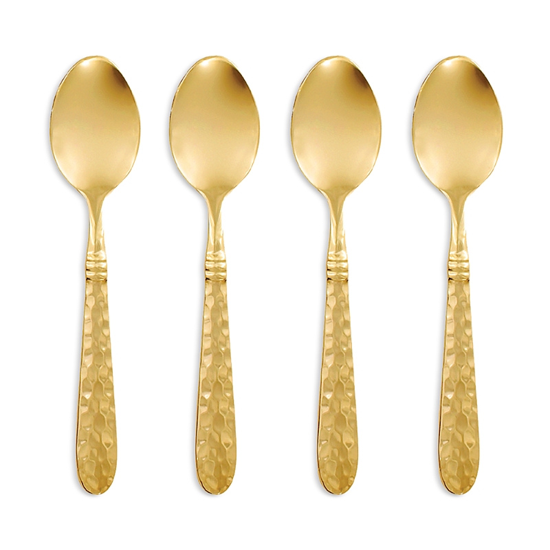 Vietri Martellato Gold Tone Demitasse Spoons, Set Of 4 In Gold