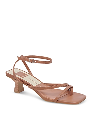 DOLCE VITA WOMEN'S BAYLOR SQUARE TOE BLOCK HEEL THONG SANDALS