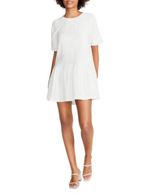 Steve Madden Abrah Textured Mini Dress In White