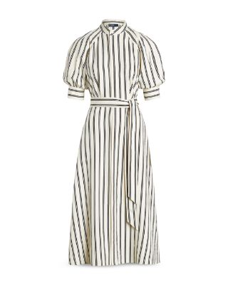 Ralph Lauren Striped Mulberry Silk Dress Bloomingdale's