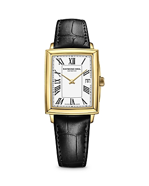 Shop Raymond Weil Toccata Rectangular Watch, 23mm In White/black