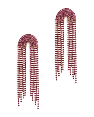Deepa By Deepa Gurnani Warren Arched Chandelier Earrings In Purple