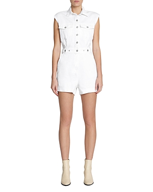 7 for all mankind sleeveless balloon romper in brilliant