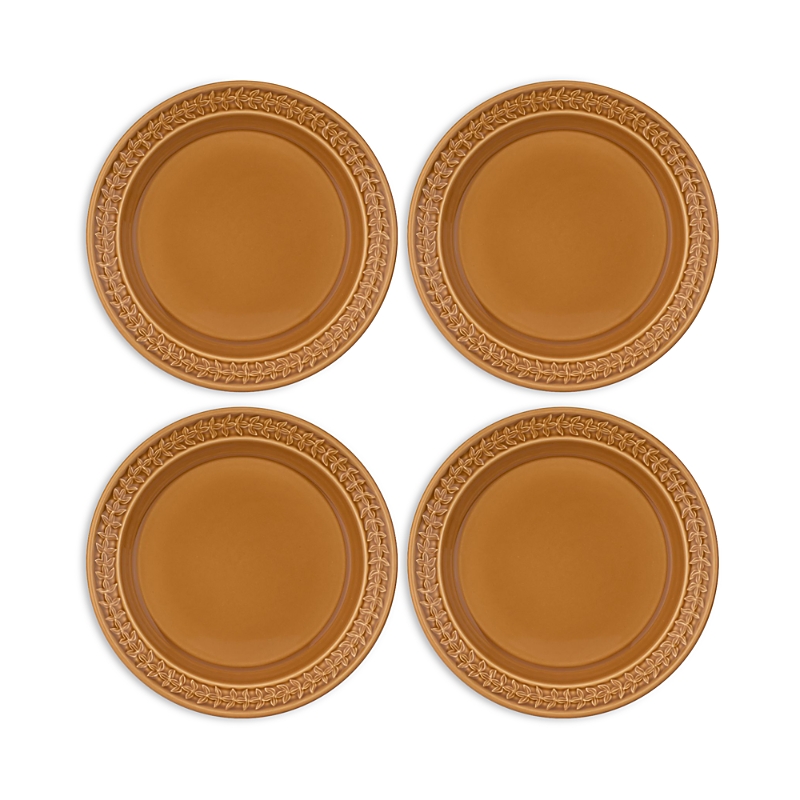 Portmeirion Set Of 4 Botanic Garden Harmony Dinner Plates In Amber